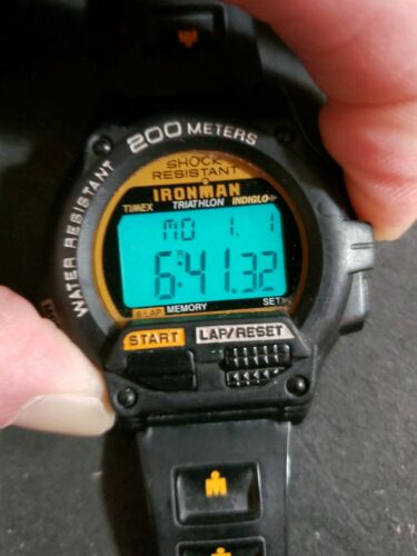 Men's Vintage 200M Timex Ironman Triathlon 746 Watch New Battery