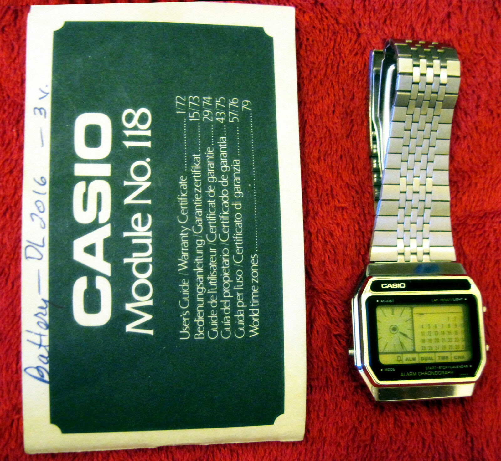 Vintage Rare Classic Casio AX-210 Module 118 With Manual & New 