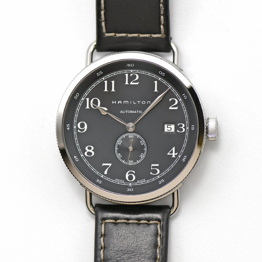 New Arrival Hamilton HAMILTON Khaki Navy Pioneer Small Second Auto H78415733 Automatic SS Leather Men s Men s Watch Used WatchCharts Marketplace