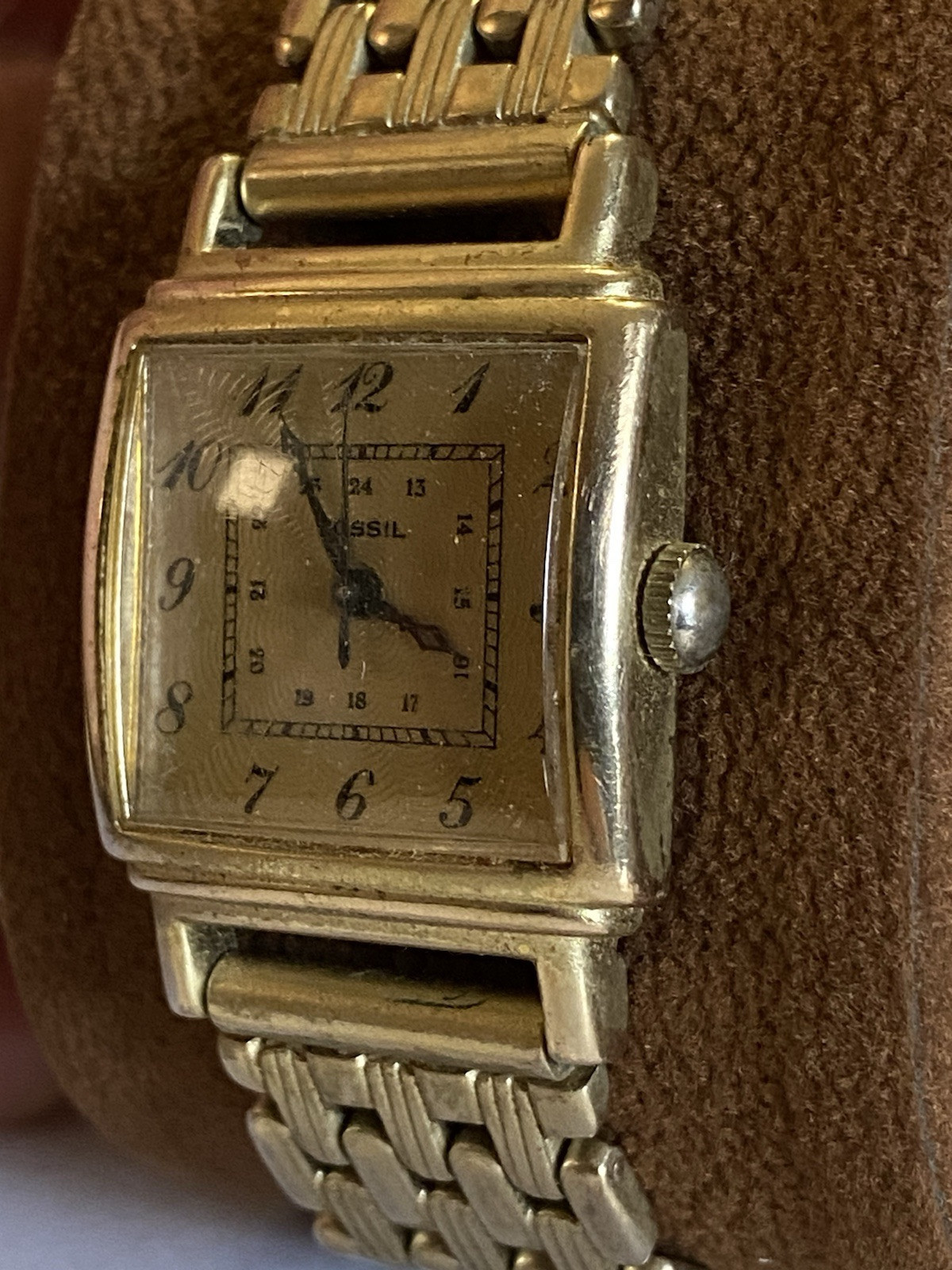 1988 FOSSIL ART DECO TANK WATCH SOLD! Very Rare Vintage Seiko Art Deco Tank Watch -Movement  main image 2