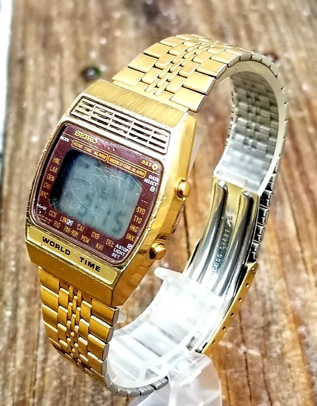 RARE,UNIQUE Digital Vintage Watch SEIKO A239-5020 WORLD TIME 