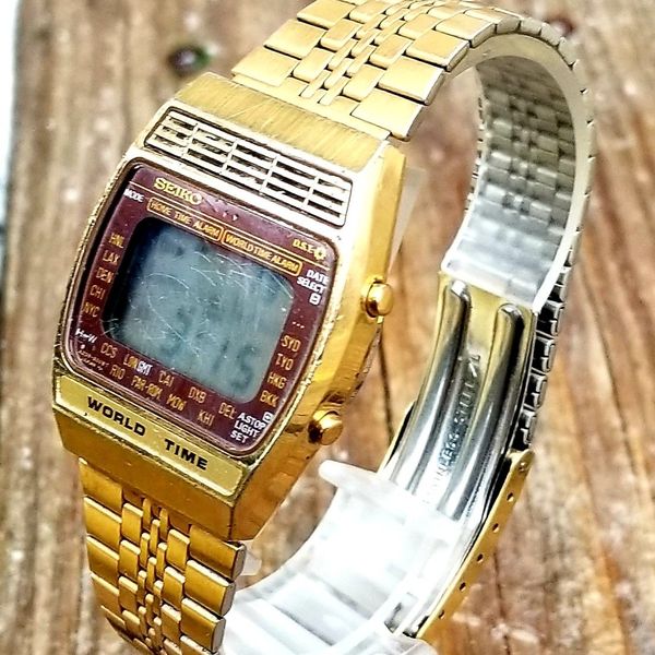 Rareunique Digital Vintage Watch Seiko A239 5020 World Time Watchcharts 6049