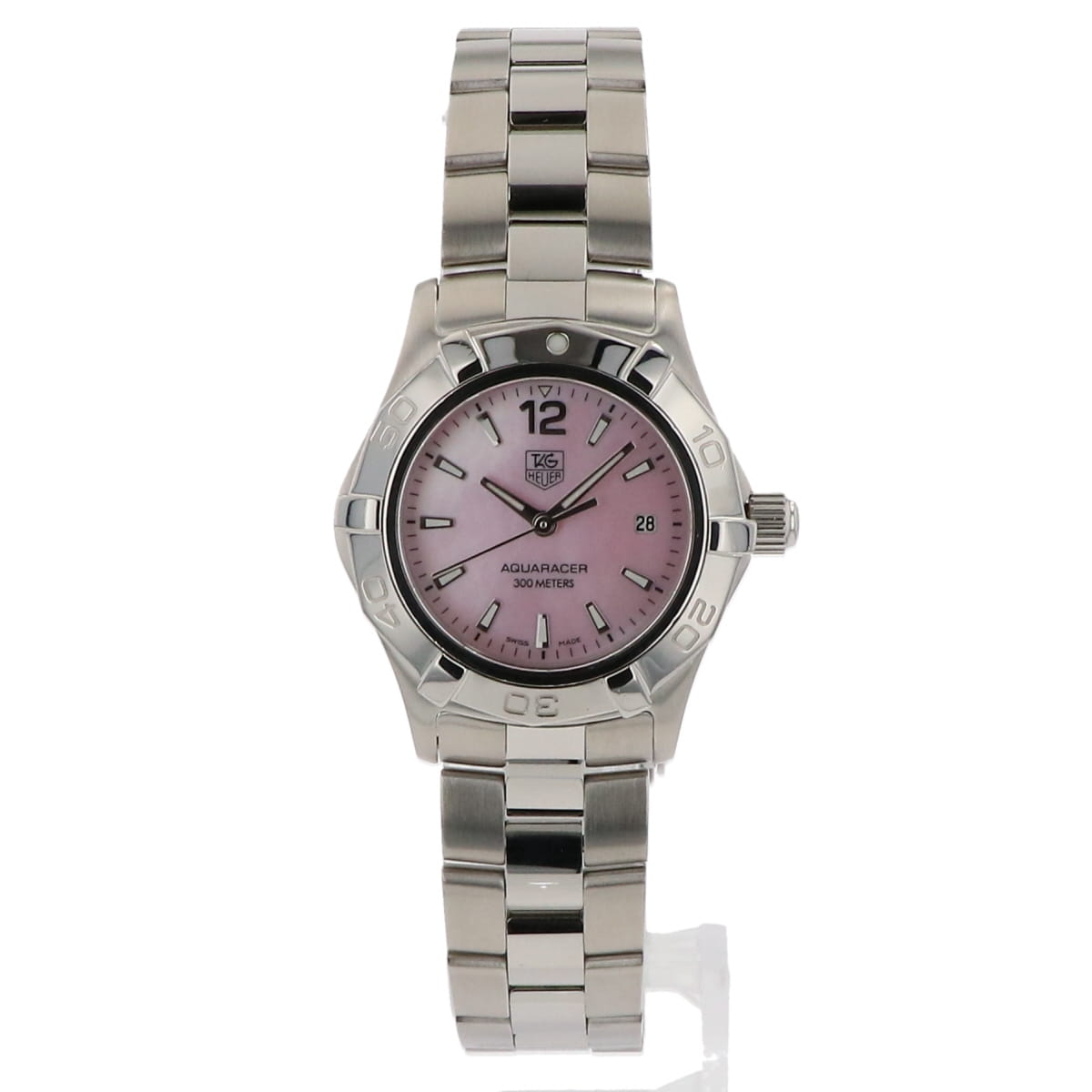 Ladies tag watch with pink outlet face