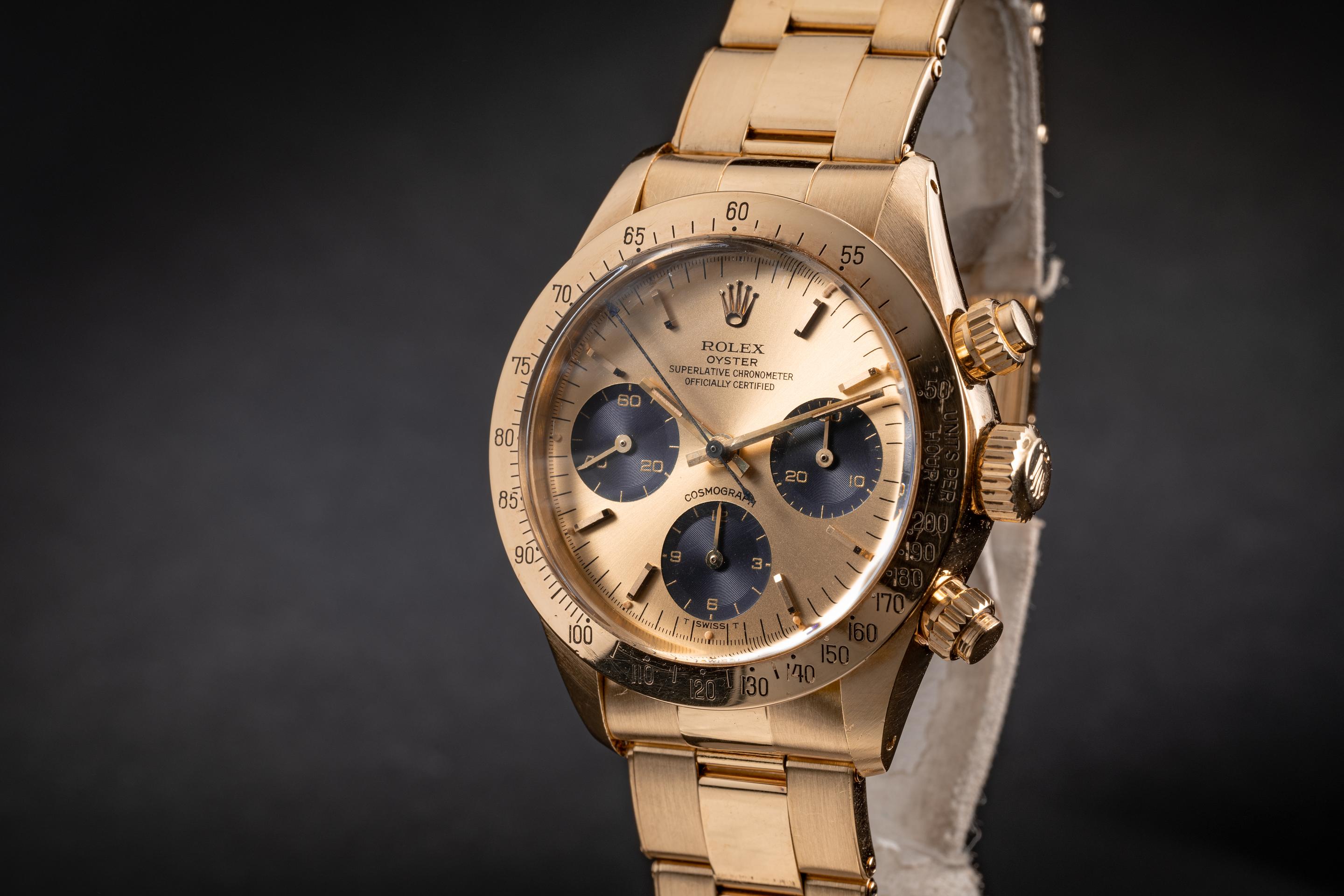 Rolex daytona 6265 outlet gold price