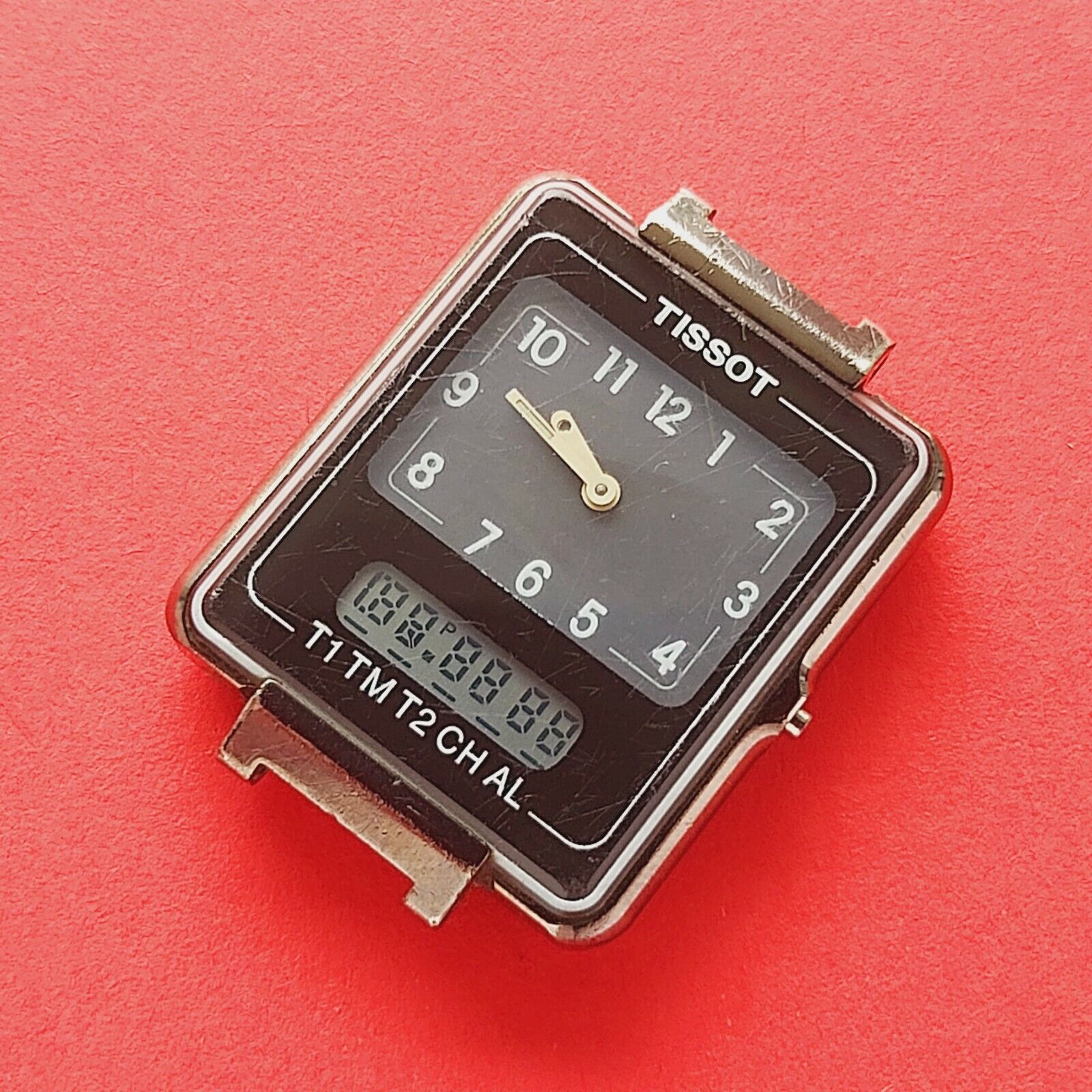 Tissot Twotimer watch Digital and analog display retro