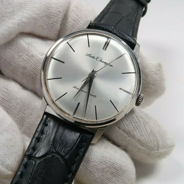 Vintage SEIKO CHAMPION J14106 Diashock 17J STAINLESS Hand-Winding