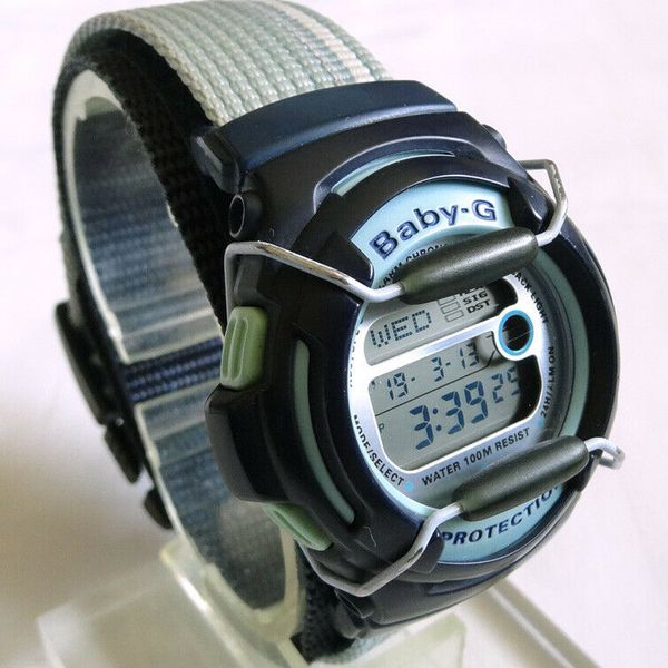 2002 Casio Baby-G BG-166 V-2V 2285 Blue Baby G-Shock Divers Watch 