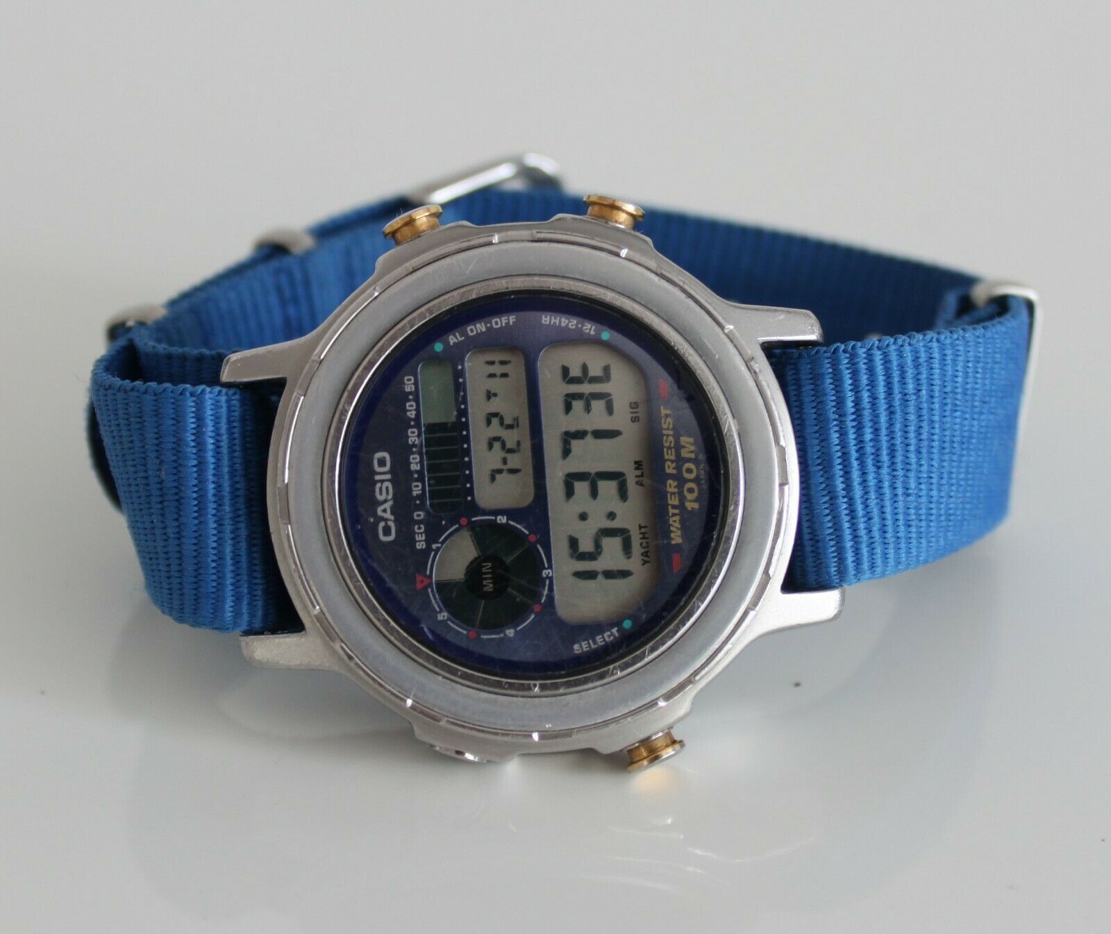 Casio TRW-301 module 862 Yacht Timer vintage digital 49mm quartz 