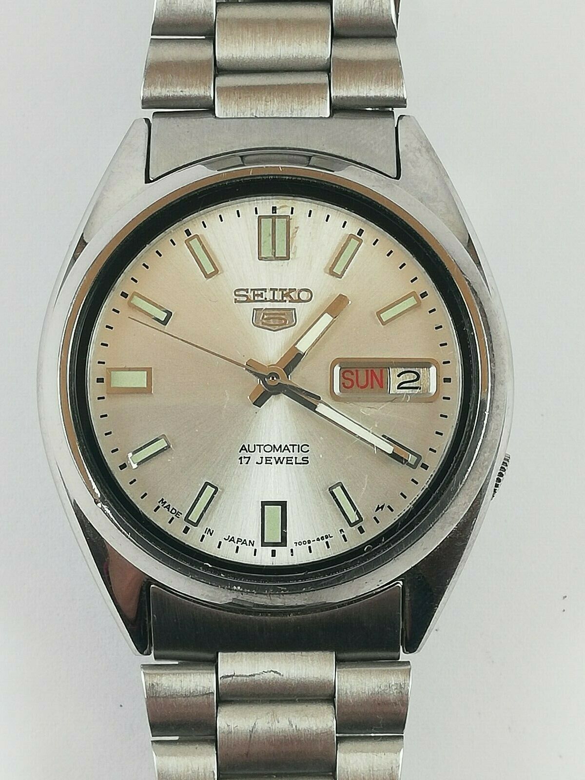 Vintage SEIKO 5 7009-3041 Automatic 17 Jewels Japan Watch Working