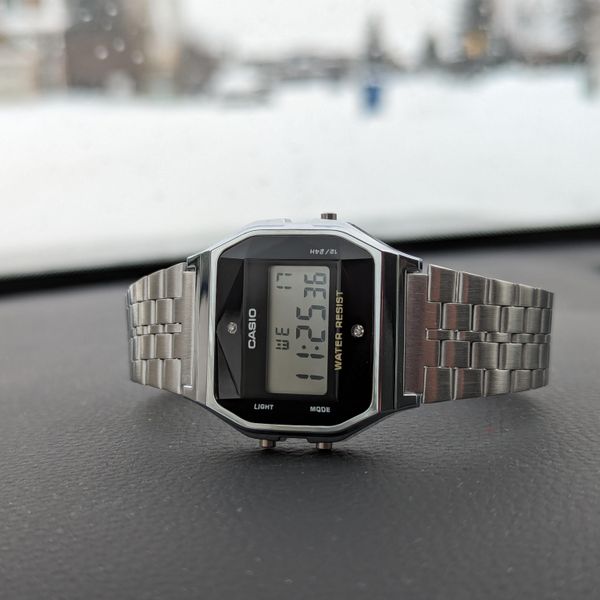 [WTS] Diamond encrusted Casio A159WAD-1D | WatchCharts Marketplace