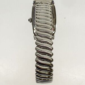 USED HAMILTON Benton 6249 White 22mm Rectangle Vintage Women's