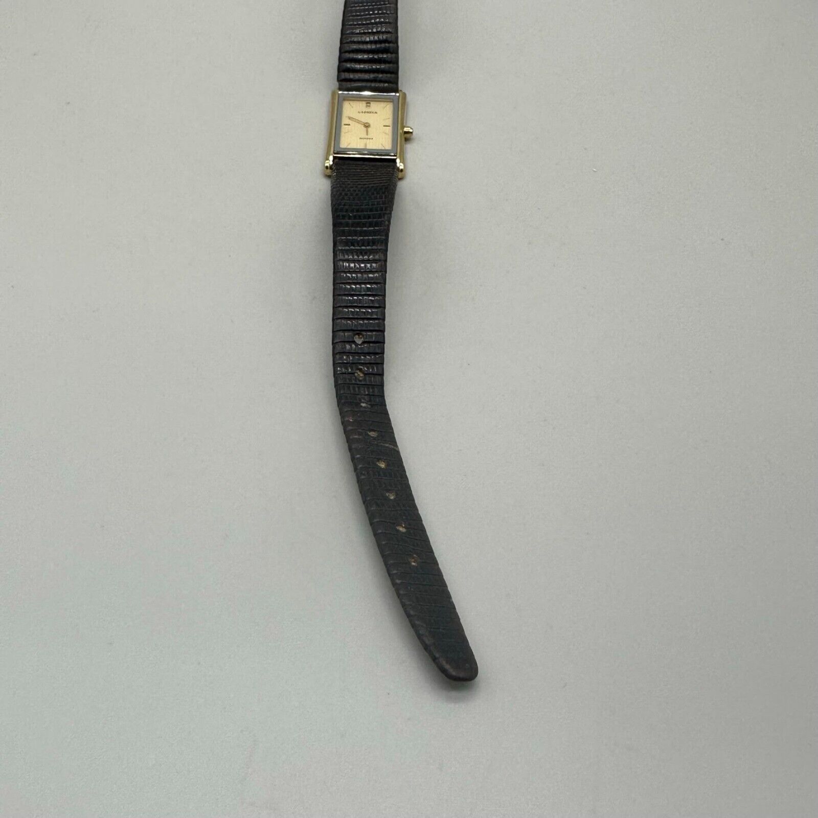 Vintage Lassale by Seiko Tank Watch Women Gold Tone Black  display picture 3