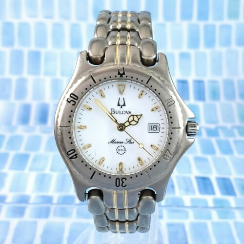 BULOVA TITANIUM 100m メンズ　腕時計 Vintage Bulova Marine Star Titanium 100m Diver's Swiss Made