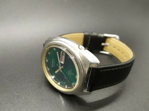 Rare, 1970's Seiko DX 6106-8209 Automatic Green Dial Day Date Men's Watch! newest Works