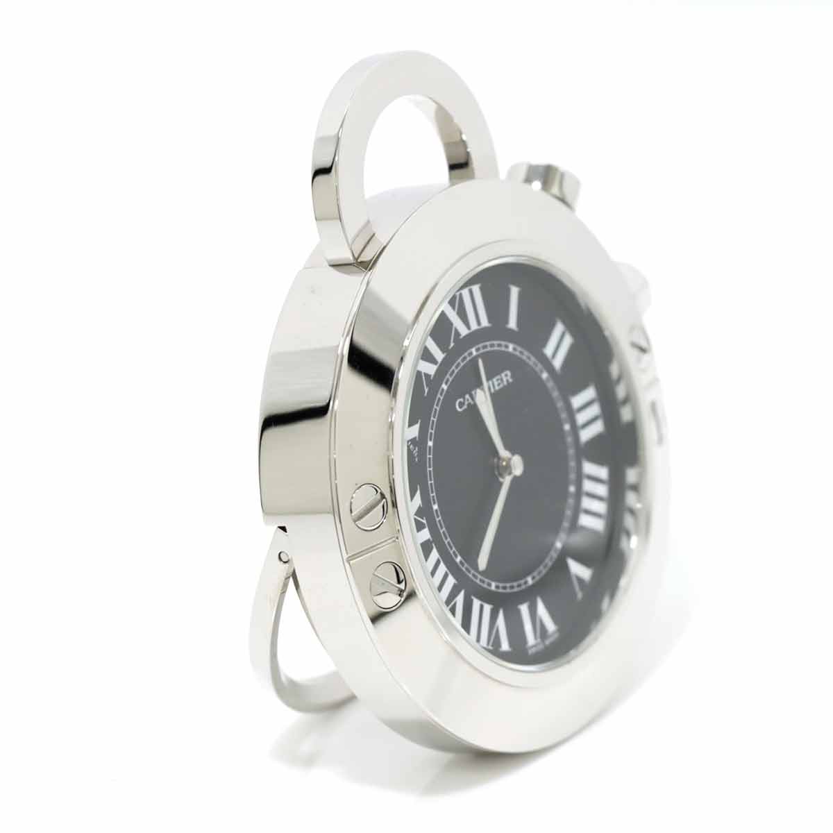 Cartier Travel Clock Quartz Silver Dial Table Cartier Tank Francaise 2945 Dual-Time Desk Clock main image 2