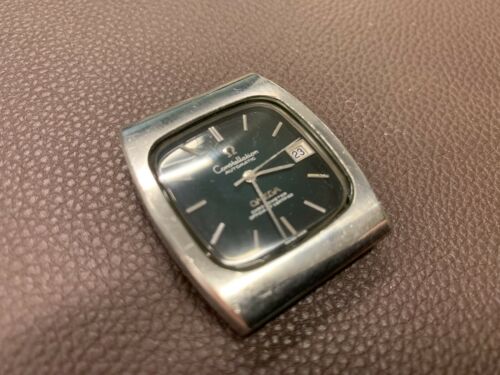 Omega Constellation Rectangular Stainless Steel SS Vintage 1980