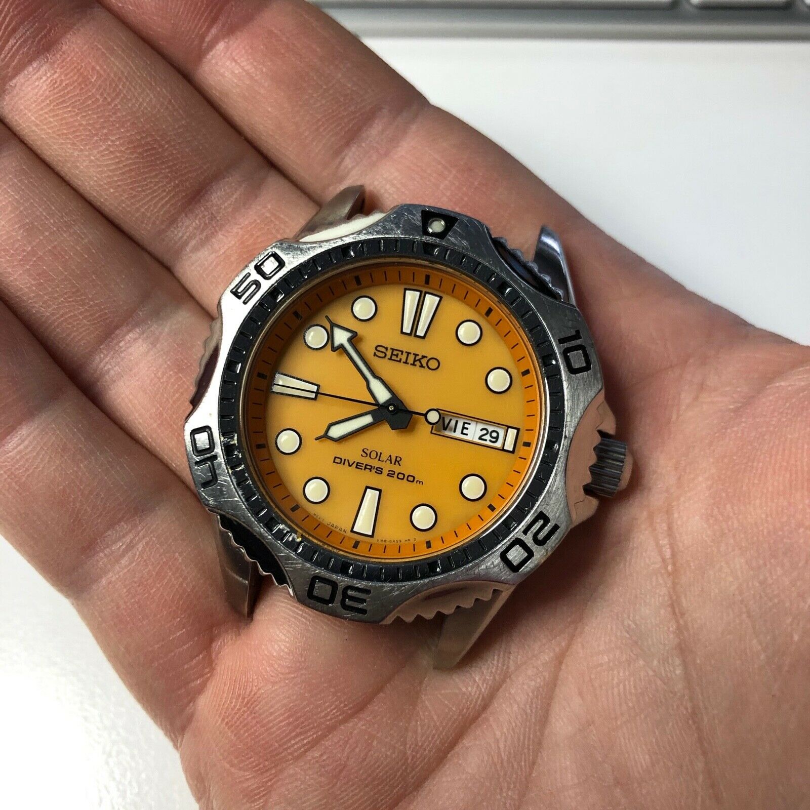 時計 SEIKO ソーラー ダイバーズ 200m V158-0AE0 Seiko Solar Divers Men Watch V158-0AE0 Day Date 200m WR