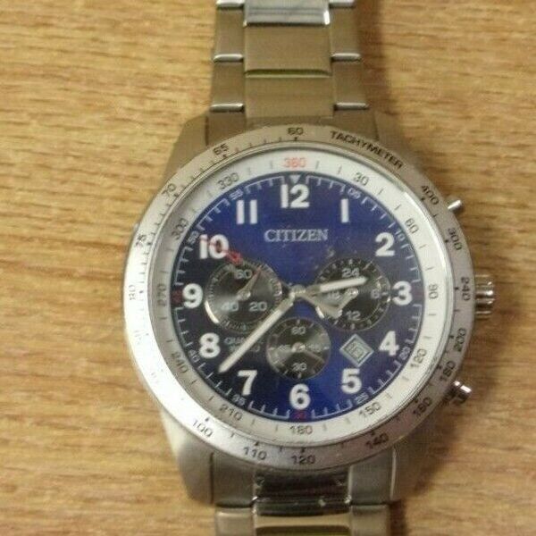 Mens Citizen Watch GN4S GN4S Quartz WR50 Wristwatch Stainless Steel