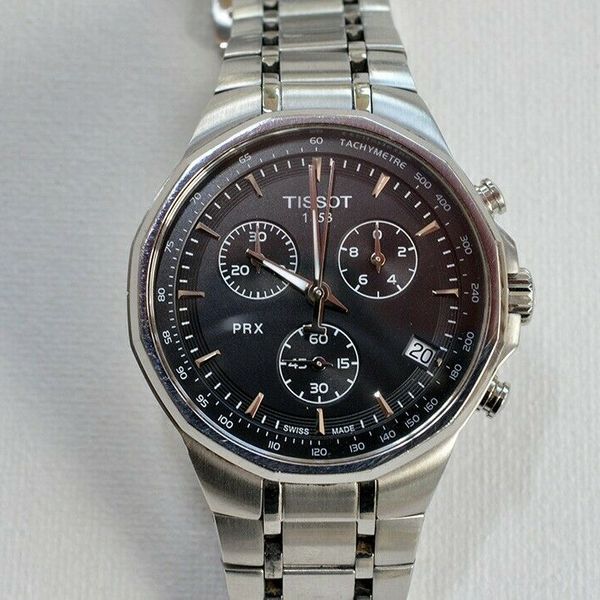 Tissot Prx Mens Chronograph. Swiss Made. Model: T077417a, No 