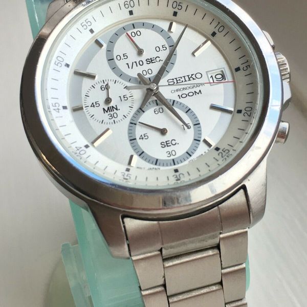 SEIKO 4T57 00C0 Gents Chronograph Watch With Date Function Stainless Steel  Band | WatchCharts