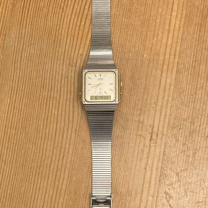 時計 CASIO AQ-500 Vintage Casio AQ-500 Module 305 Men Analog Digital Chrono Watch