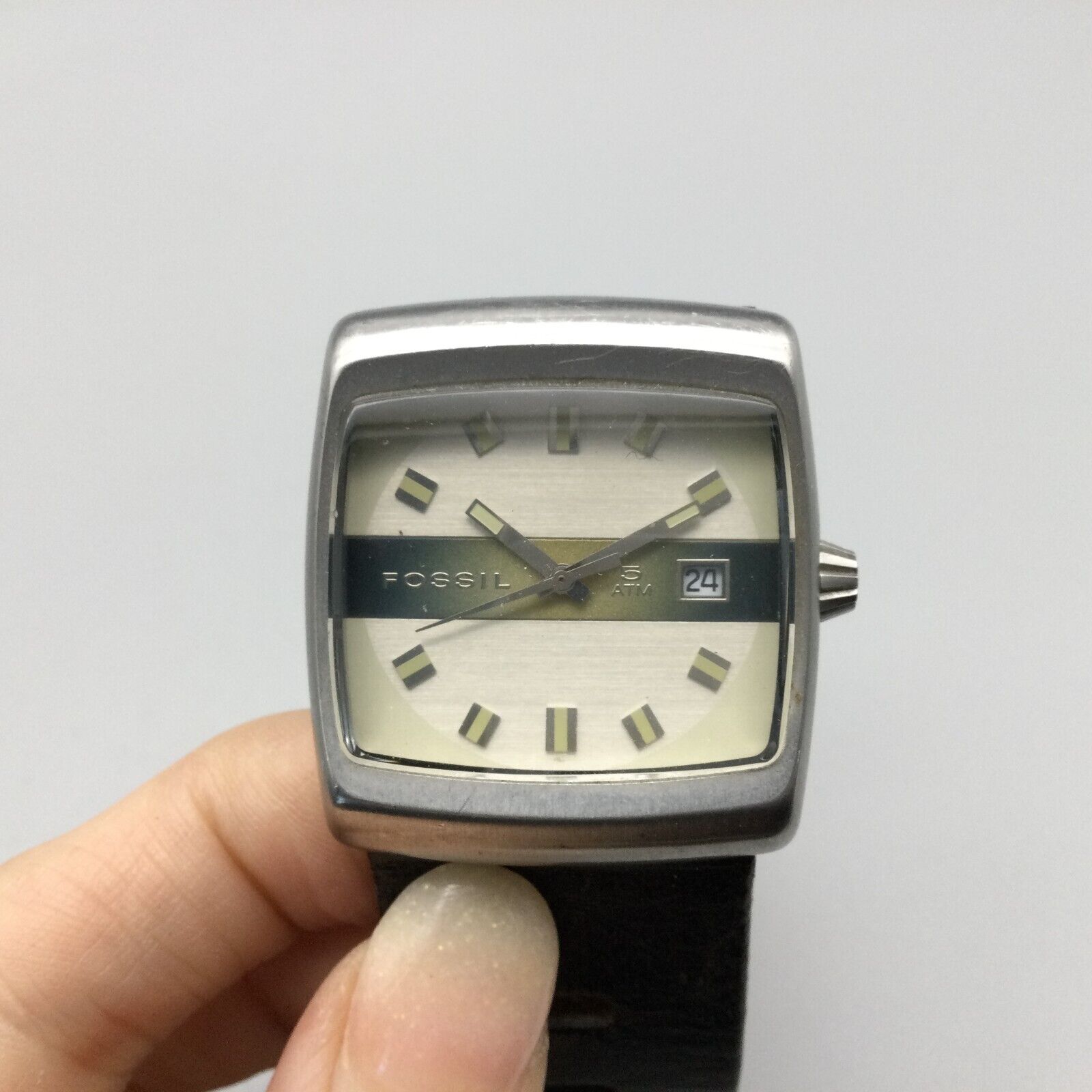 Fossil ladies silver tone retro squares watch NEW BATTERY Fossil Women main image 3