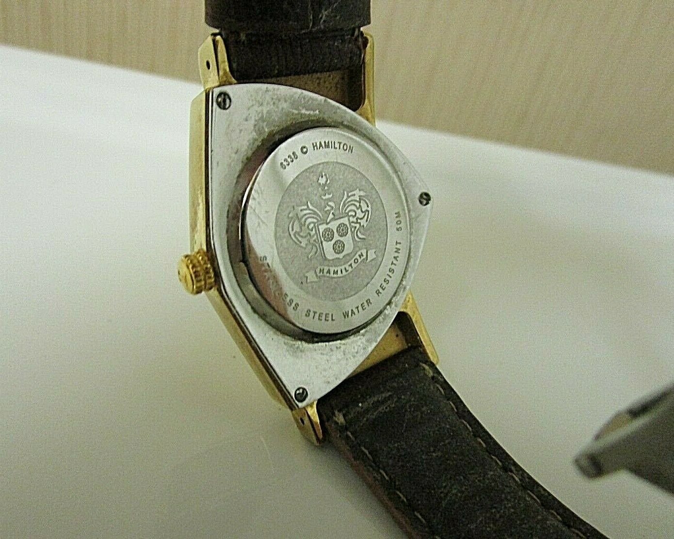 Vintage Hamilton Ventura 6338 Gold Tone With Original Band. 6 1/2