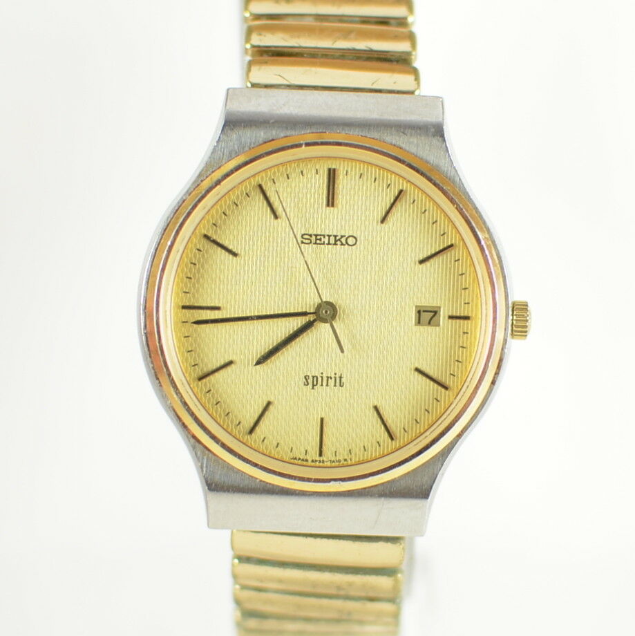 Vintage Seiko Spirit Quartz Gold Dress Watch Flex Band JDM 5P32-7A00  C084/ | WatchCharts
