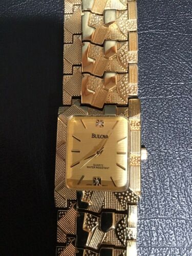 bulova 18k gold watch 185776