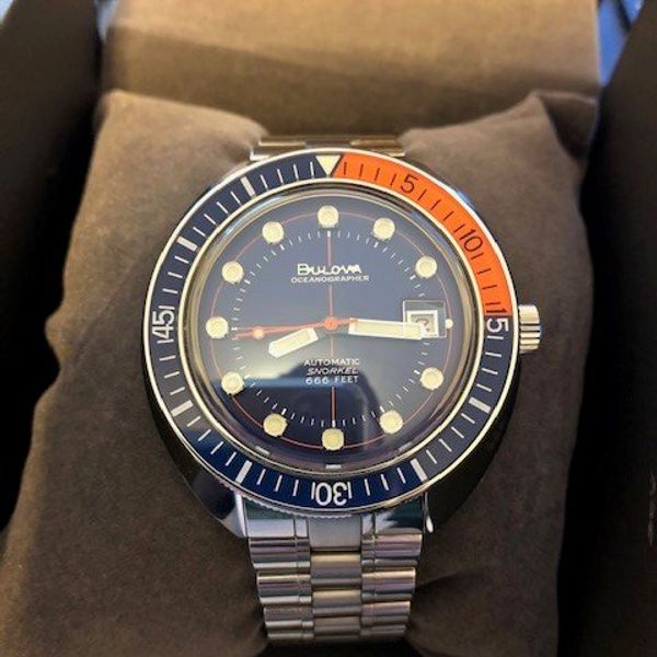 Fs Bulova Snorkel 666 Devil Diver Blue Orange Watchcharts