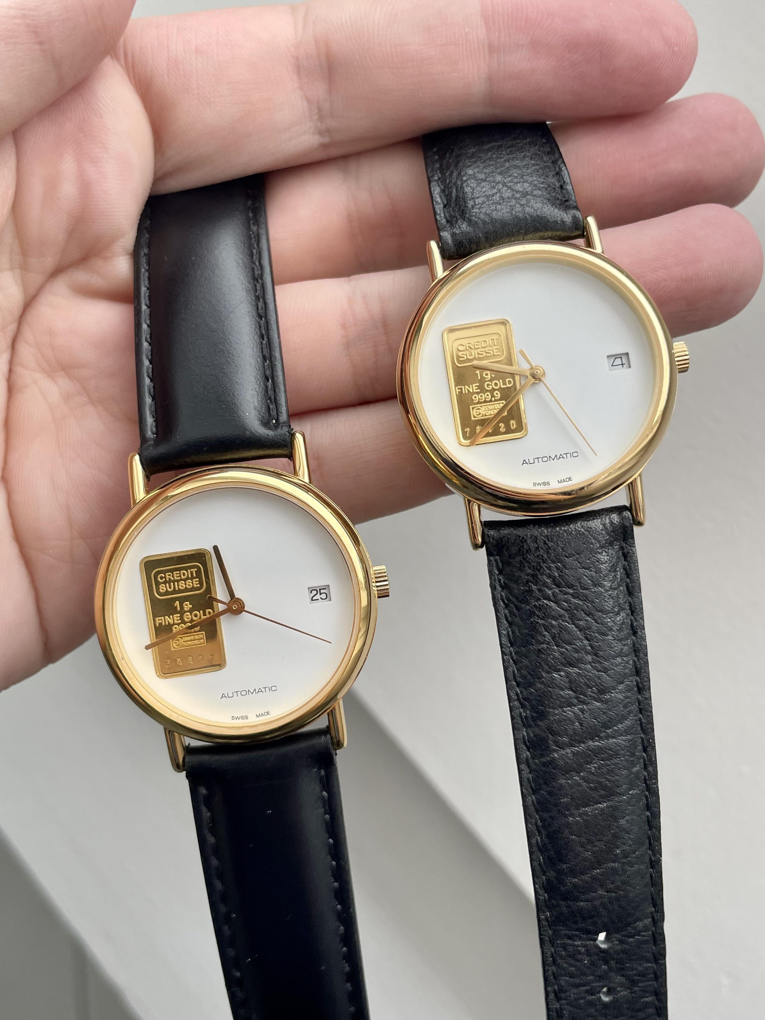 WTS] unusual Credit Suisse 24k gold watch - round 2