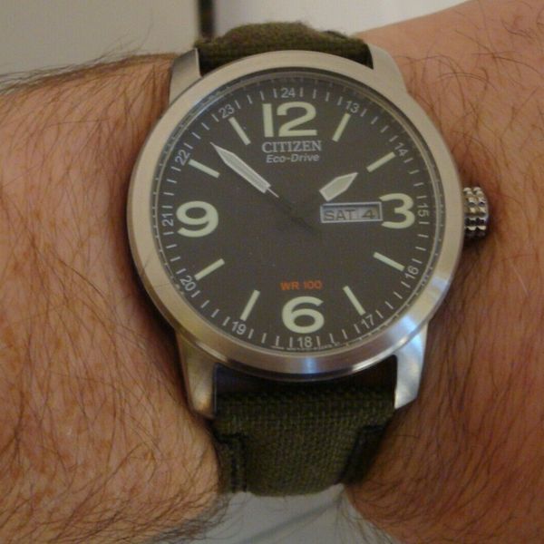 Citizen EcoDrive. E101S084431. Solar powered military style watch