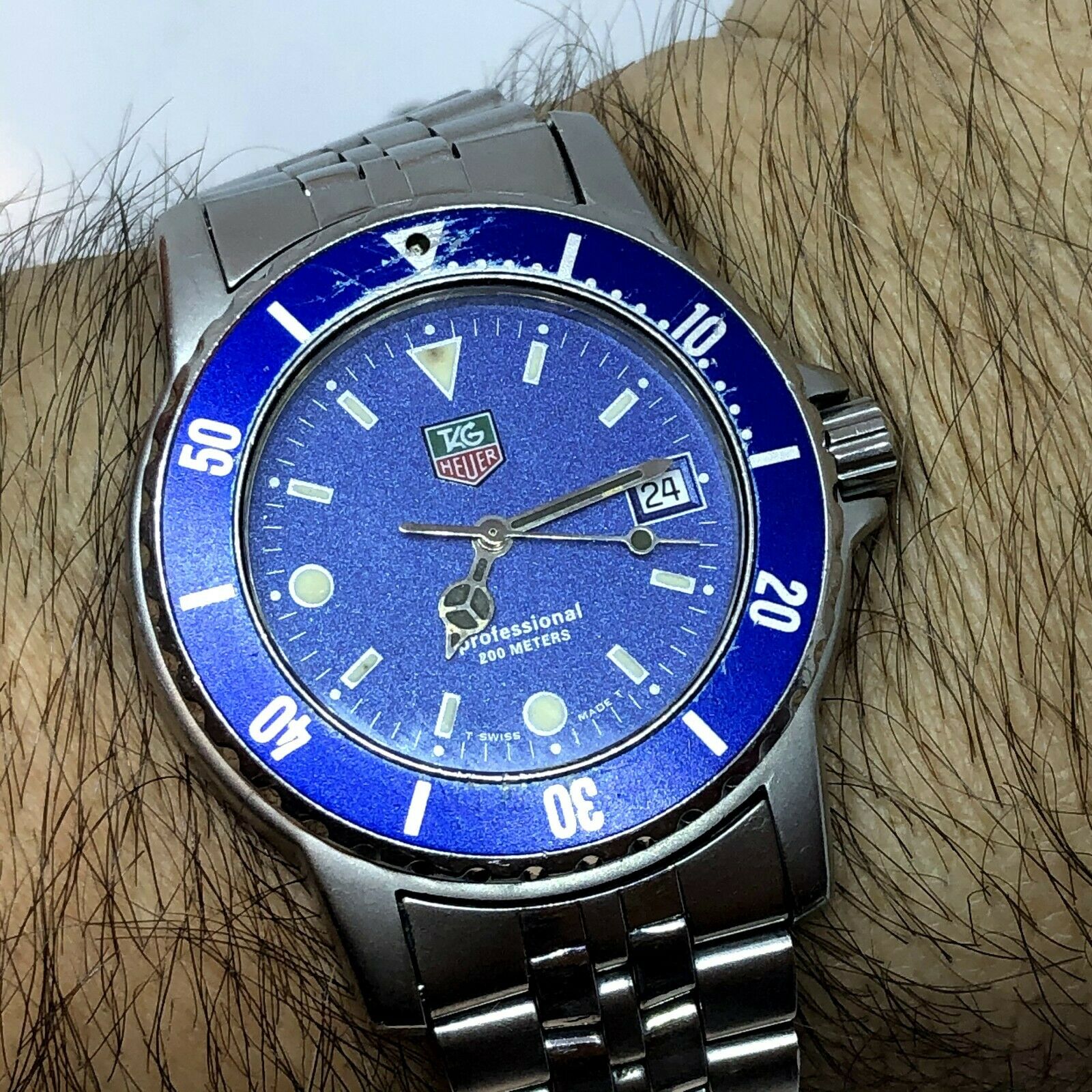 VINTAGE TAG HEUER DIVER QUARTZ REF WD1214 - G - 20 COLLECTABLE 36