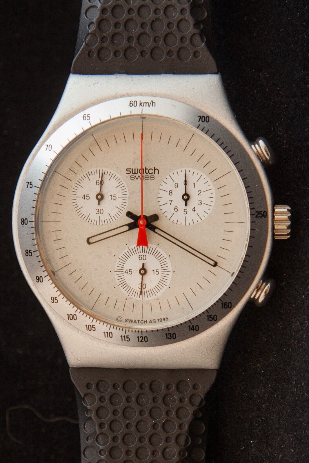 Swatch Irony Aluminum Unisex AG 1995 Chronograph Watch 
