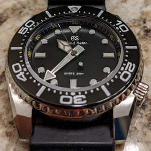 Grand Seiko Sbgx335 Dive Watch High Accuracy Quartz Jdm Bonus Rubber Strap Watchcharts