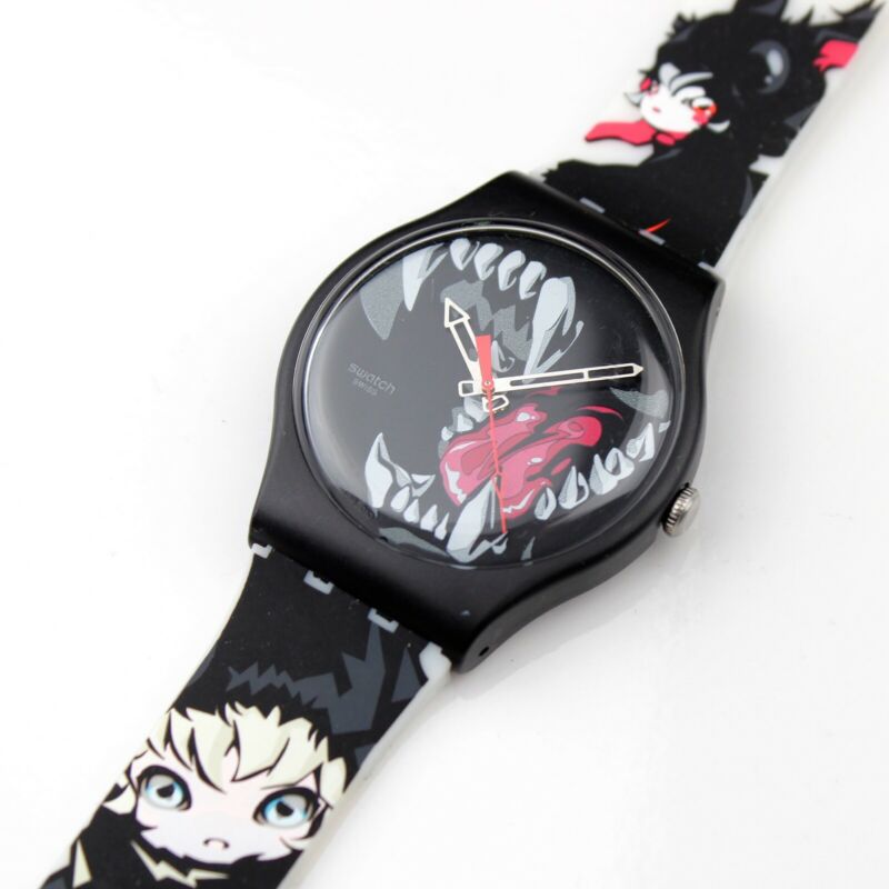 2011 Swatch WINDY BUNNY by HIROYUKI MATSUURA SUOZ112 New Gents watch black  fangs | WatchCharts Marketplace