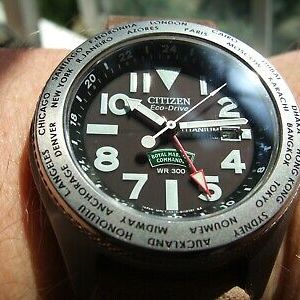 Men's Citizen Royal Marines Commando Super Tough GMT Titanium