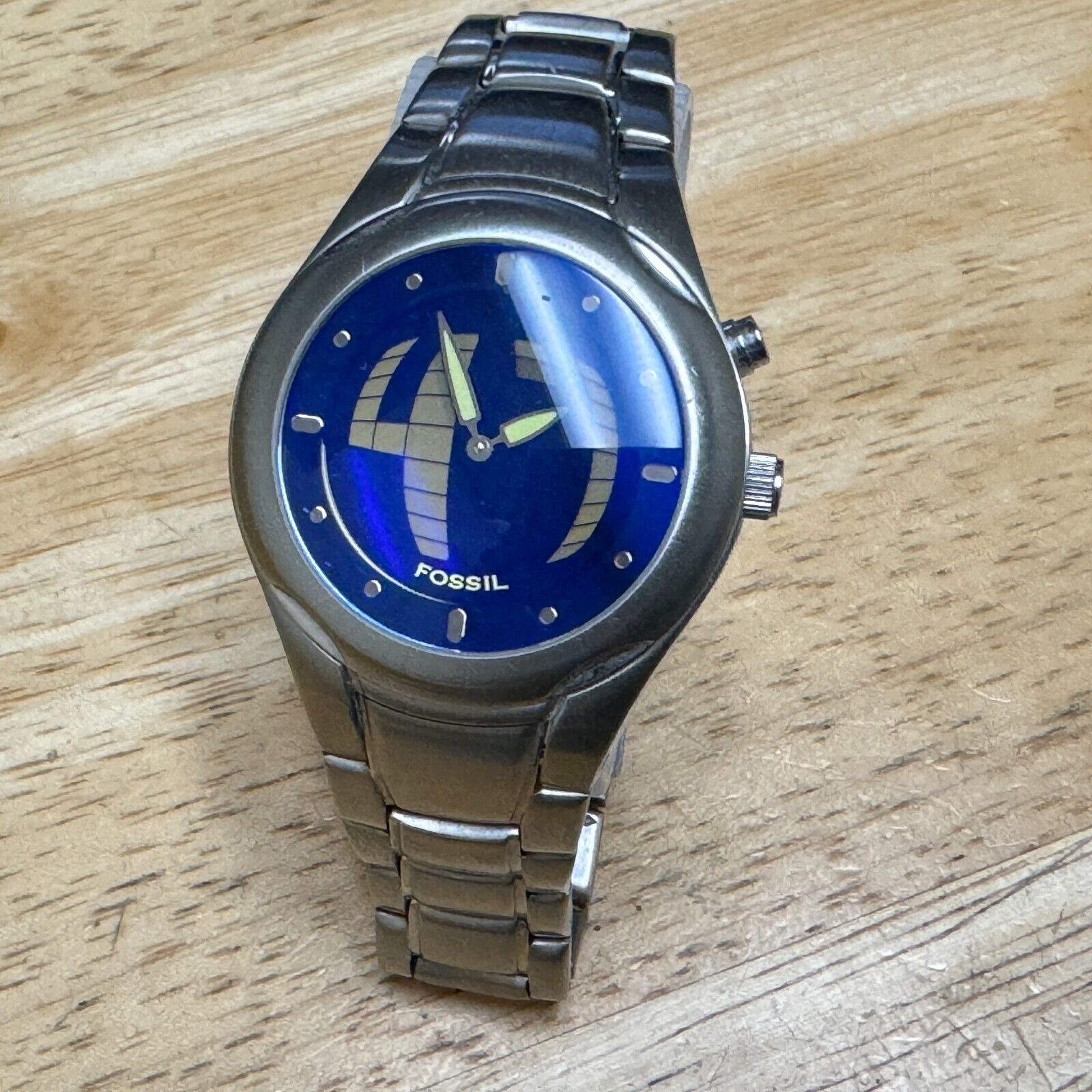 Fossil Quartz Watch Big Tic JR-8096 Men Digital Second Silver New 