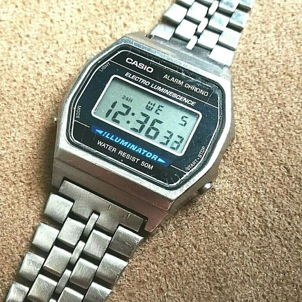 Jeugd Maar muis vintage casio w-99 stainless steel case alarm chrono illuminator lcd watch  1572 | WatchCharts