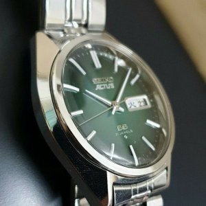 Seiko Actus SS 6306-8020 Green Dial Kanji Auto VTG Aug 1976 Mens