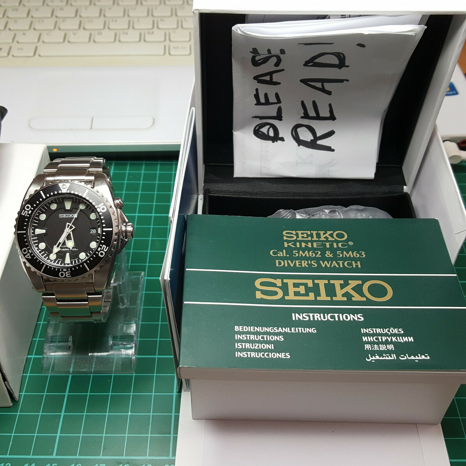 Seiko Kinetic Scuba Diver's 200m 5M62-0BL0 Watch - New Capacitor Fitted |  WatchCharts