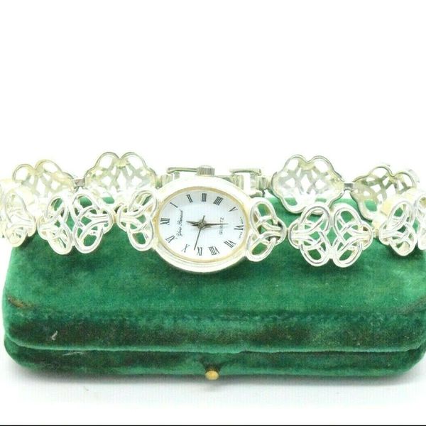 Vintage Sterling silver watch Celtic knot strap Yves Renaud ladies gift N329 WatchCharts