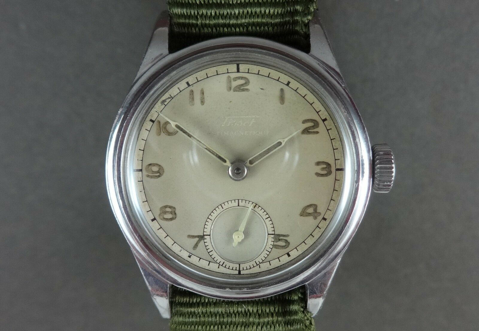 Antique TISSOT Military Ref. 6072 4 Steel Watch Caliber 27 3. Ca