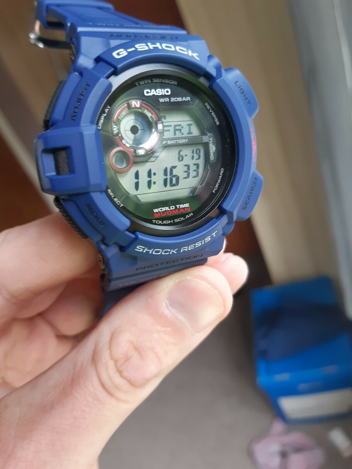 Blue Gshock Mudman Price Casio G-Shock G-9300-1ER Mudman Blue 