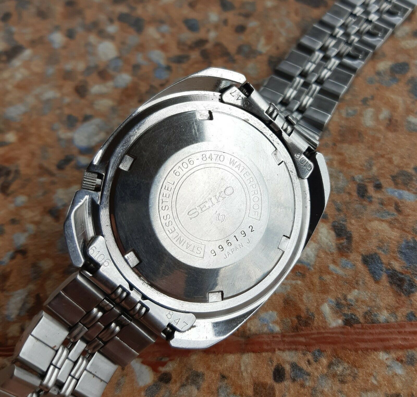 Vintage Seiko 5 Actus SS 25 Jewels Auto 6106 8470 Kanji September
