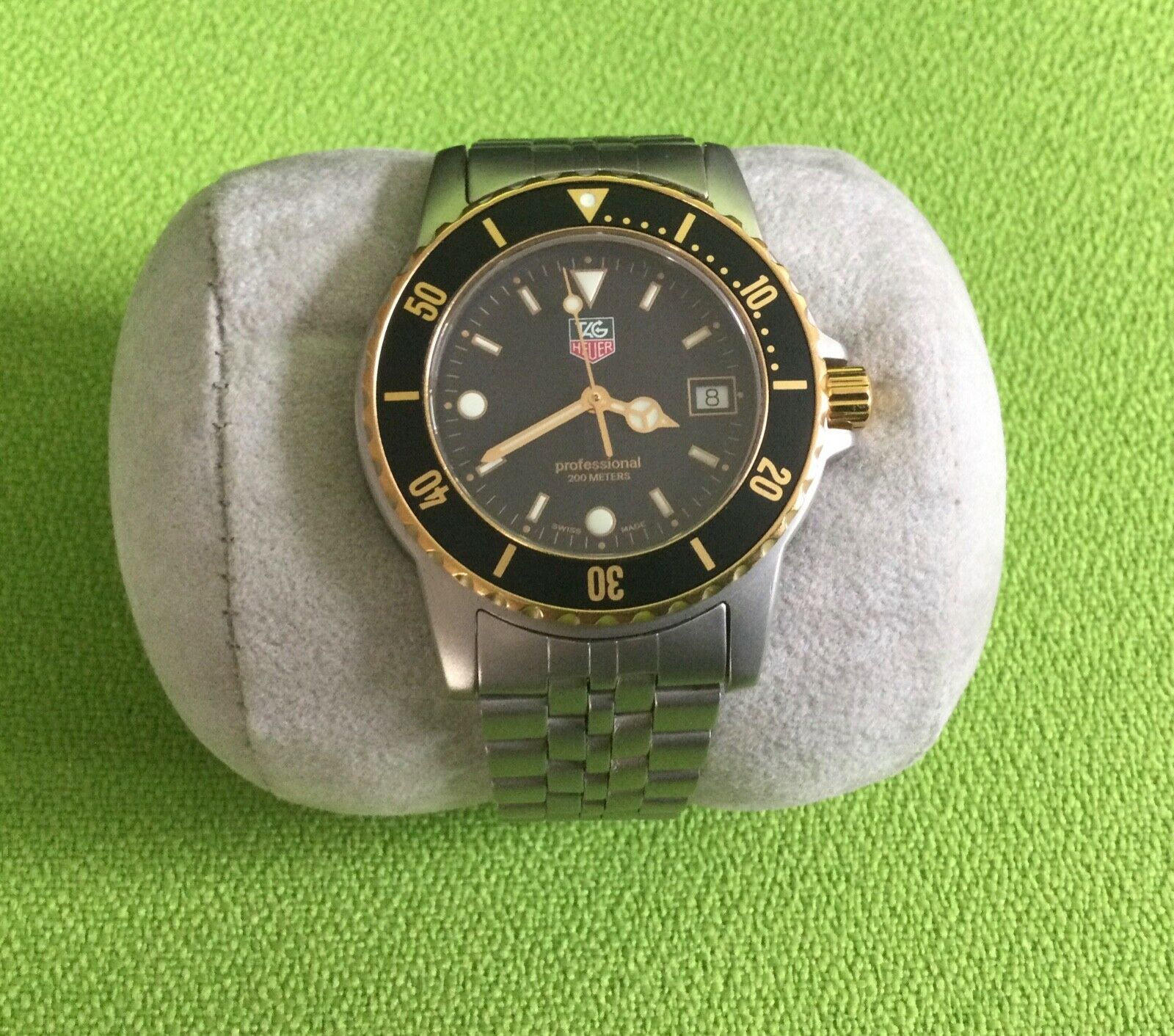 Tag Heuer 1500 Professional 925.206G Submariner Black Bezel Stainless