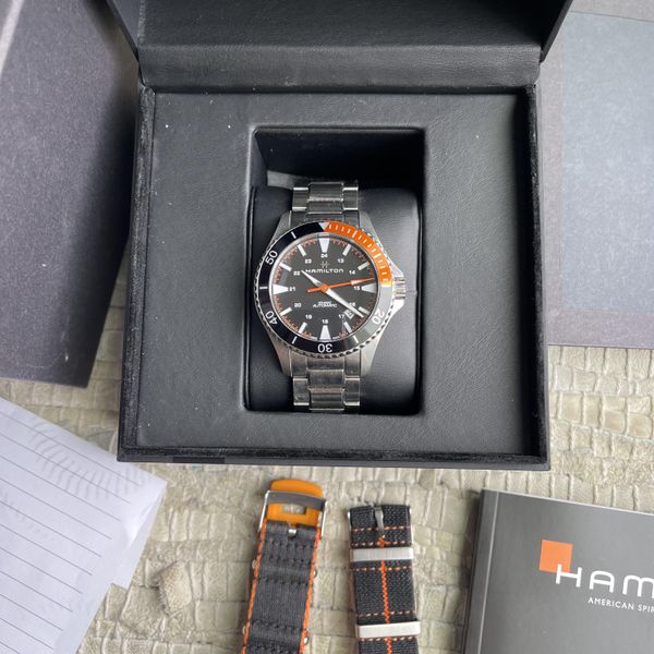 [wts] Hamilton diver with box and extra bands for sale. 420 shipped