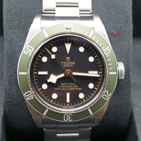 FSOT:MINT Tudor 79230G HARRODS EDITION BLACK BAY GREEN BEZEL WARRANTY ...