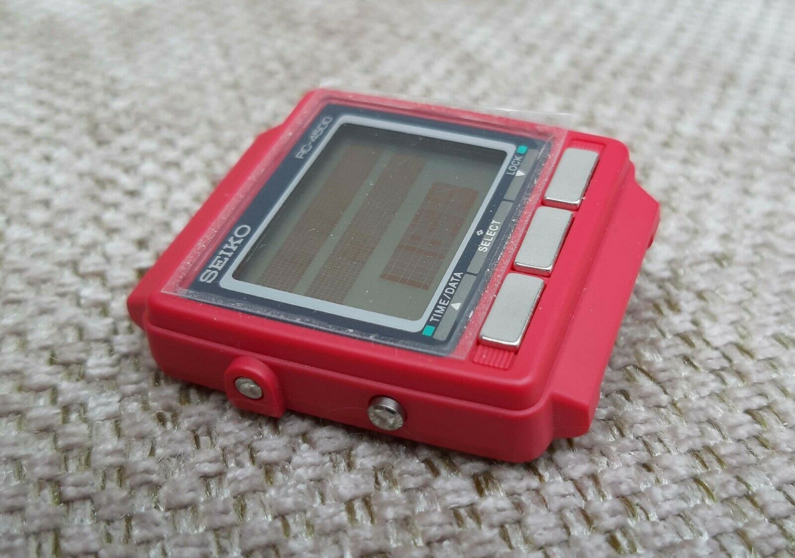 80s 日本製 セイコー SEIKO RC-4500 腕コンピ SEIKO RC-4500 RED PC-Datagraph - RARE Vintage Digital 