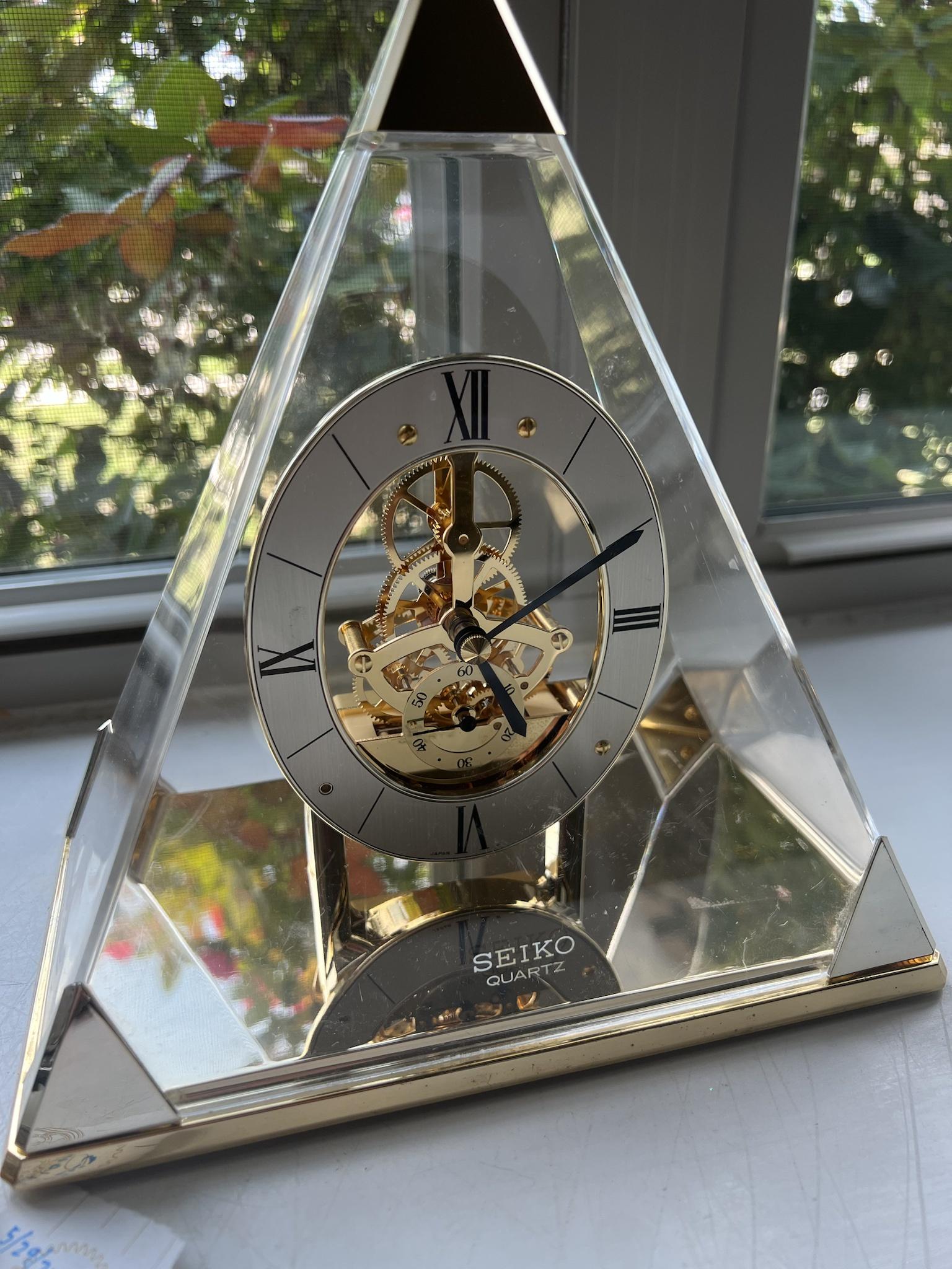WTS] Vintage Seiko Pyramid Skeleton clock - price reduced
